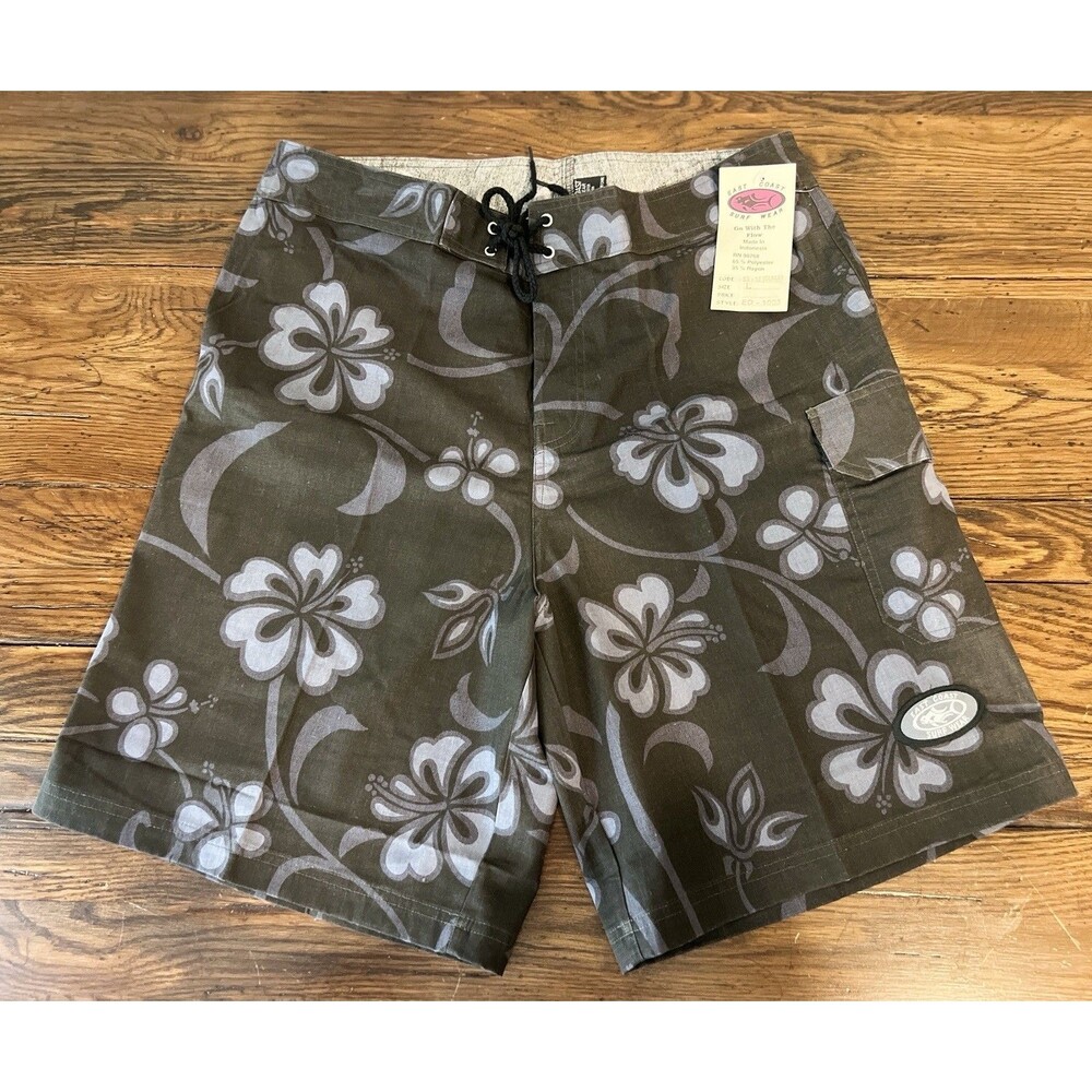 NWT Vintage 90s East Coast Surf Wear Swim Trunks Men's L Retro Board Shorts